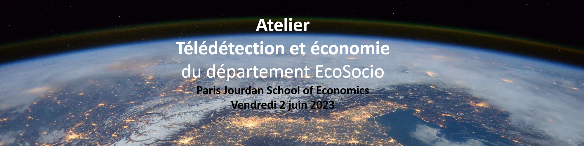 Atelier Télédétection et économie du département EcoSocio